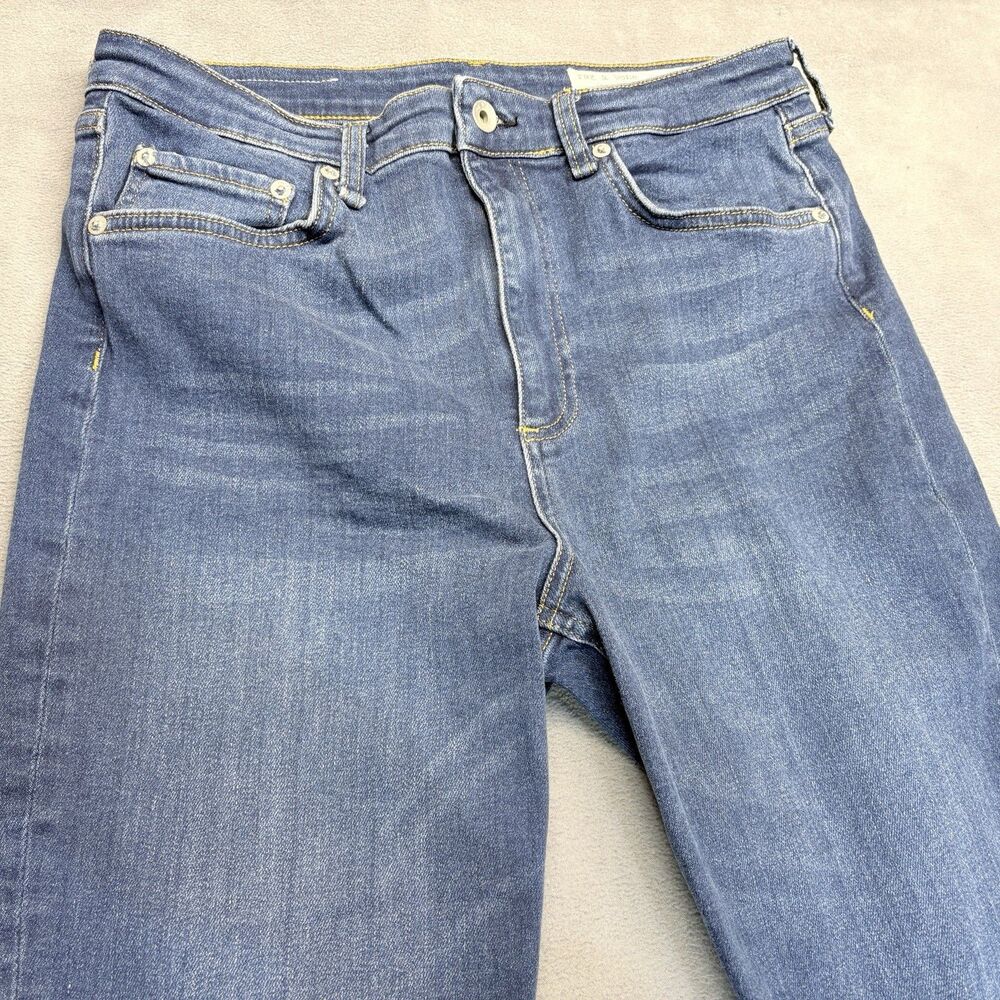 rag & bone Jeans Womens Size 31 Nina High Rise Ankle Skinny Blue Raw Hem Stretch - Picture 3 of 12